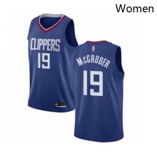 Womens Los Angeles Clippers 19 Rodney McGruder Authentic Blue Basketball Jersey Icon Edition